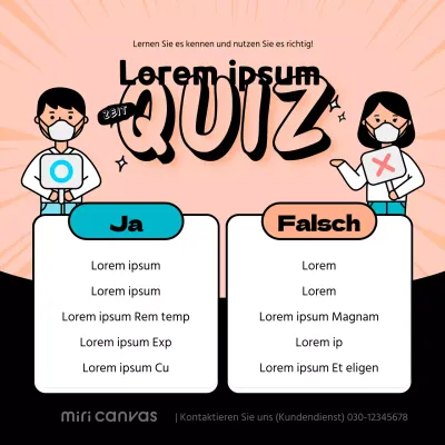 Orange quizzo Kontrast Layout corona