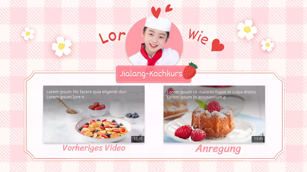 Letzte Seite der YouTube-Miniaturansichten für Kochkurse