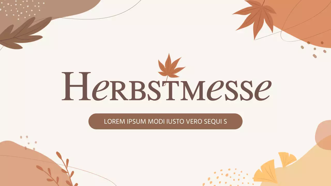 Ein Leitfaden für herbstliche Veranstaltungen mit geometrischen Mustern in Braun und Elfenbein