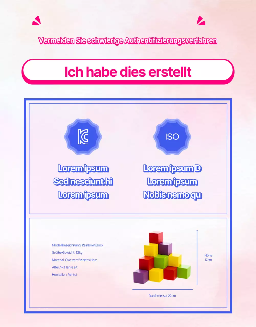 Buntes, regenbogenfarbenes Werbematerial für die Kindergemeinde