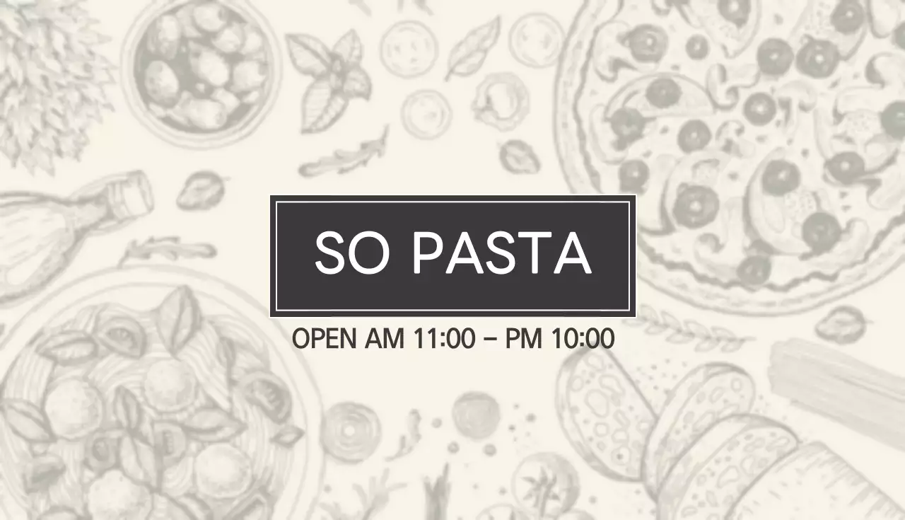 ベージュ シンプル レストラン 名刺