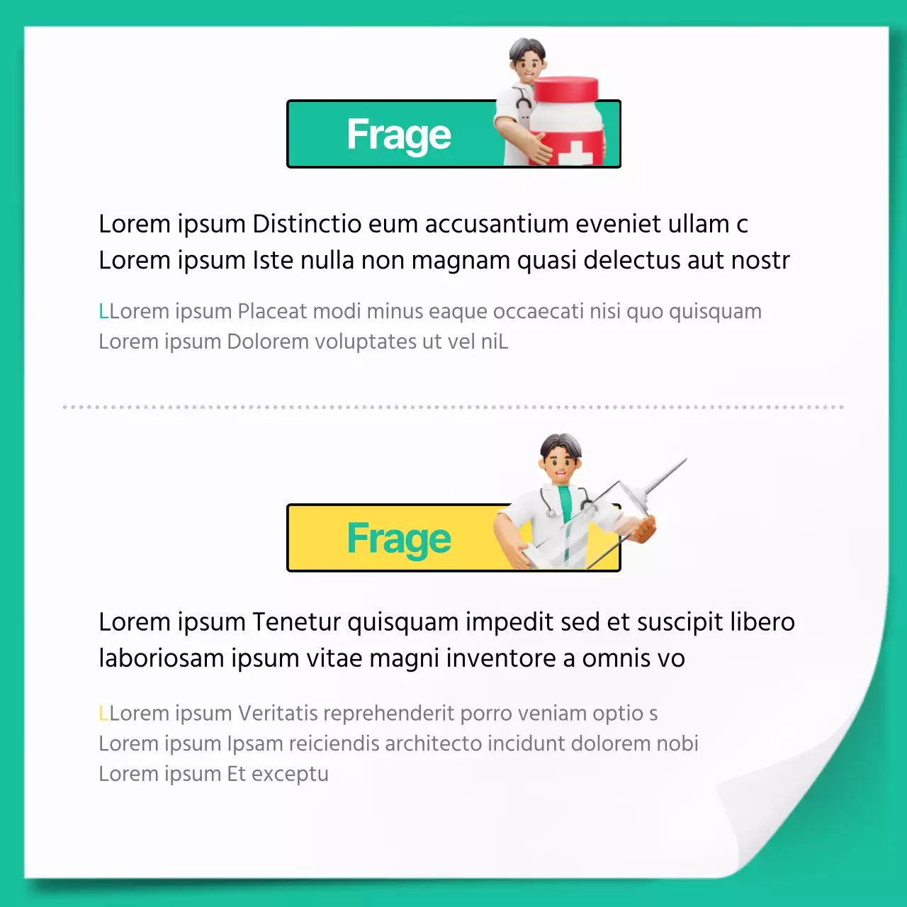 Minze und gelbe erweiterte GesundheitskarteNews