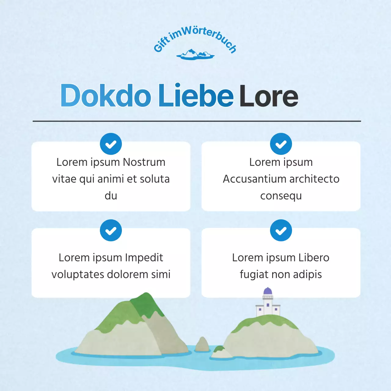 Eine einfache, hellblaue und blaue Informationssäule zum Tag des Lesens