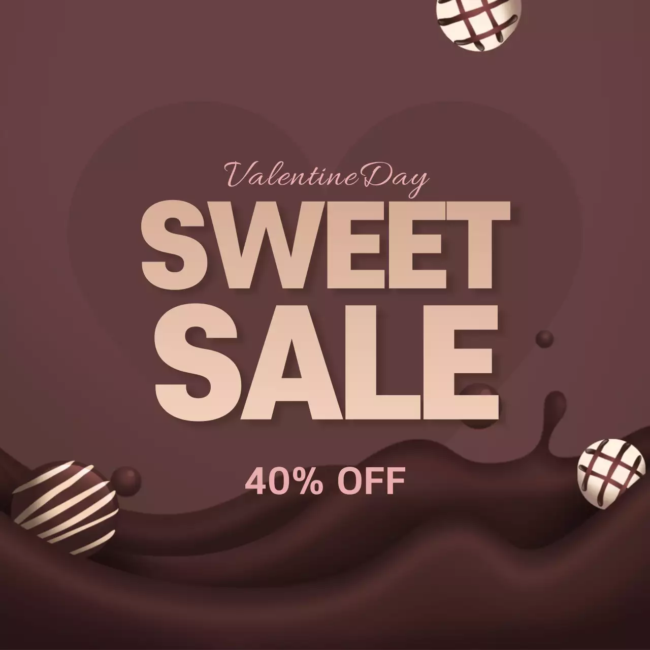 茶色 シンプル セール ポスター Instagram投稿