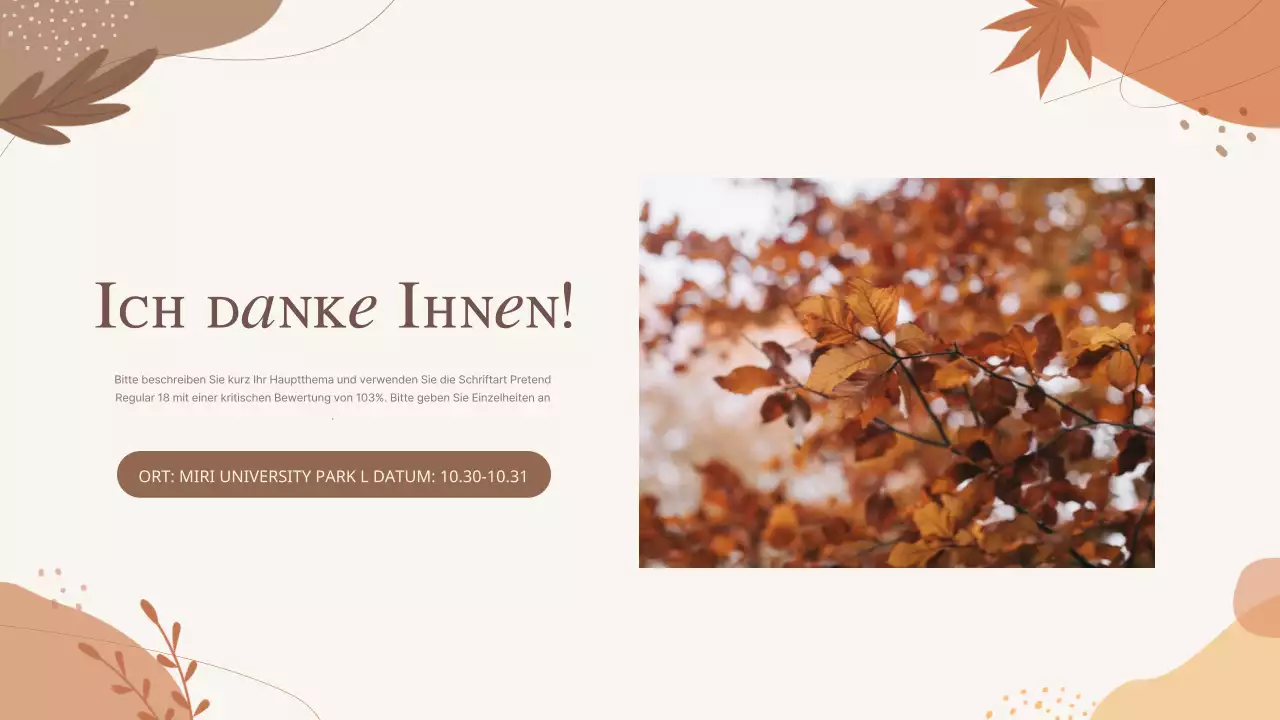 Ein Leitfaden für herbstliche Veranstaltungen mit geometrischen Mustern in Braun und Elfenbein