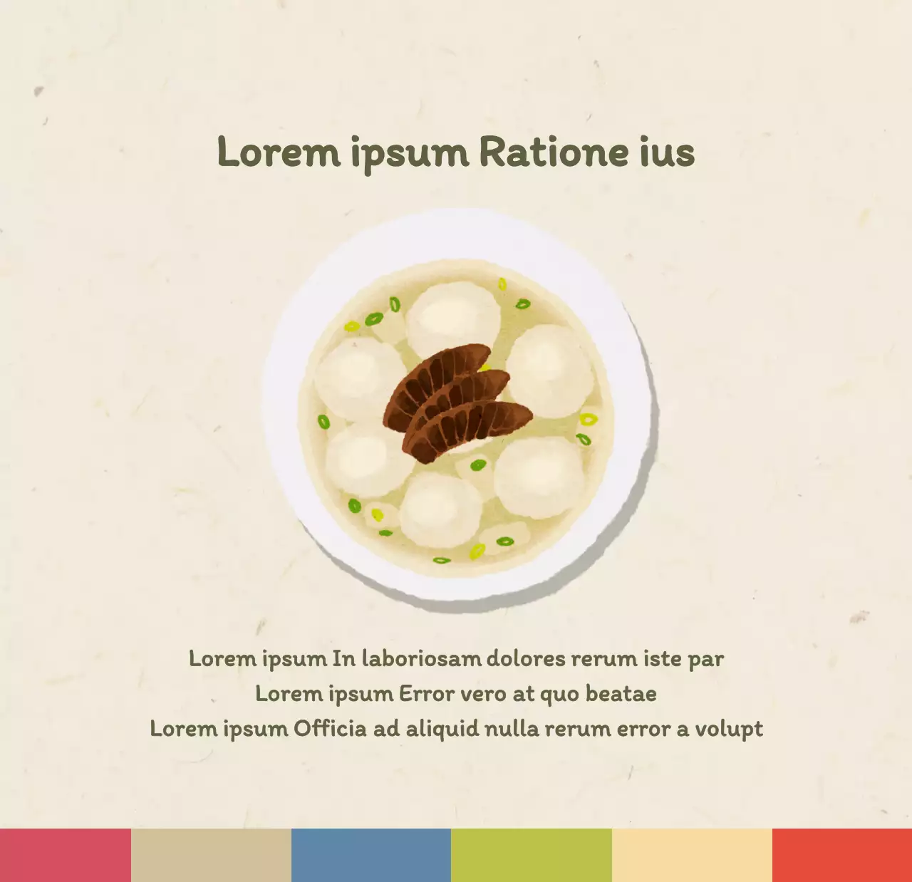 Traditioneller koreanischer Restaurantkonzept-Gutscheinkalender in Beige und Braun