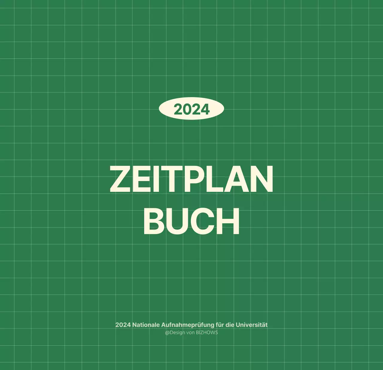 SAT D-day Notizblock Konzept Wandkalender in grün und hellgelb
