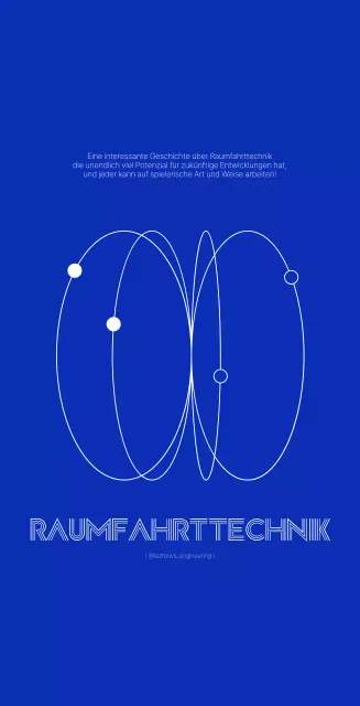 Einfaches, klares technisches Konzept in klarem Marineblau und Weiß