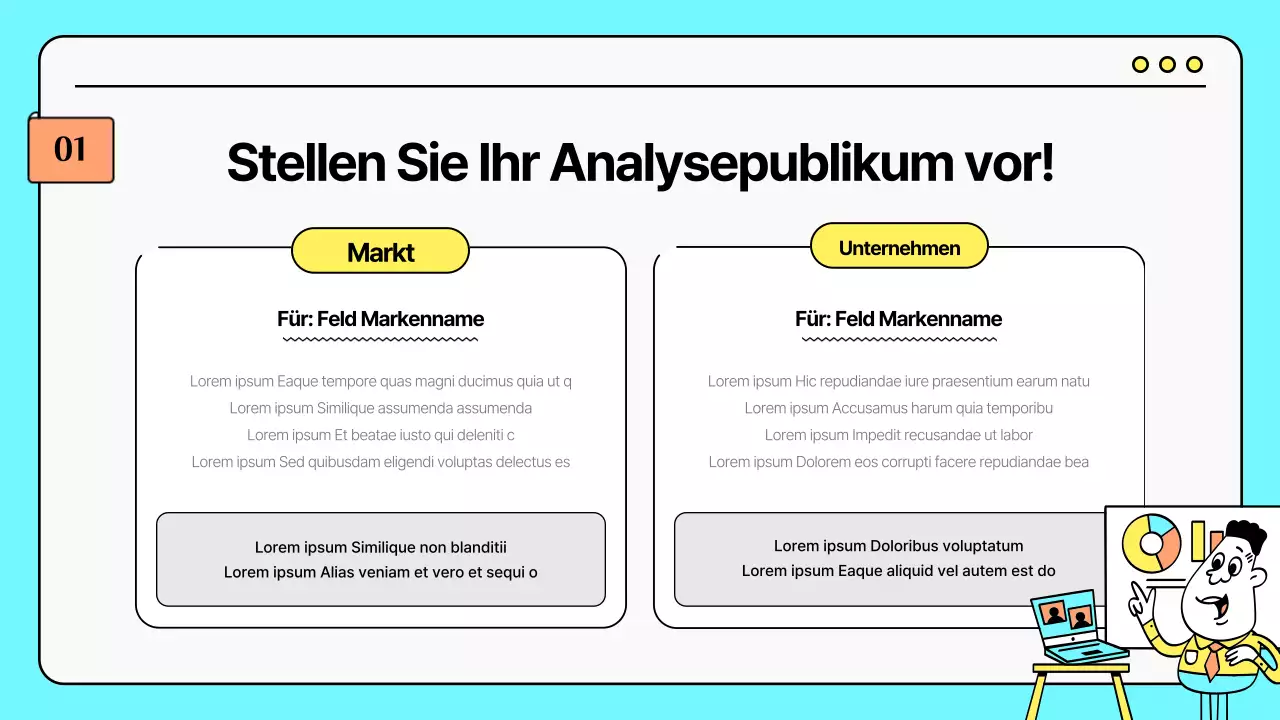 Marketingstrategien für niedliche Illustrationen in Mint und Gelb