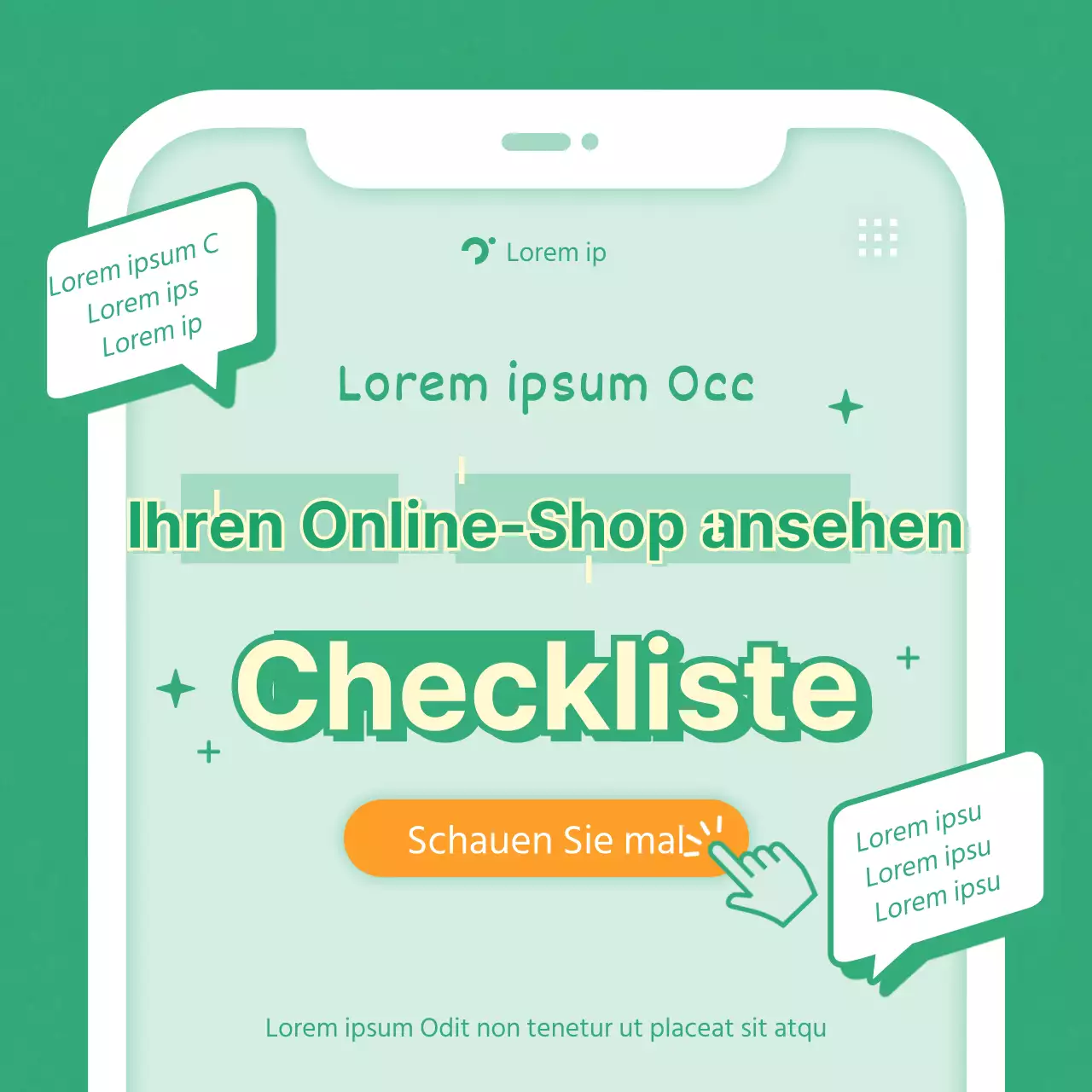 Grün Ton Orange Punkt Einfache Illustration Lebensmittelsicherheit Tag Karte Nachrichten