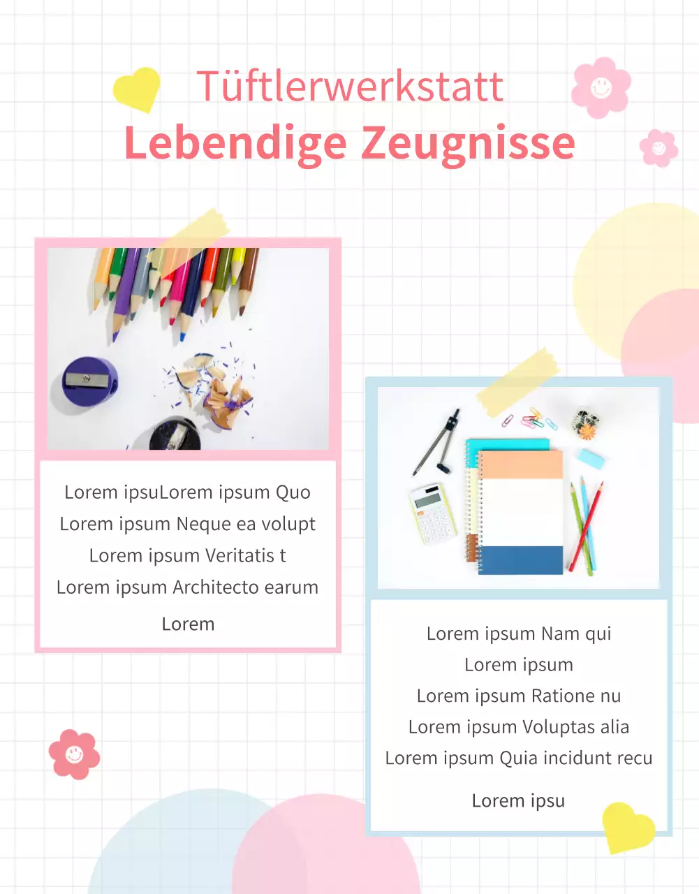 Stationery Store Random Box Event mit pastellfarbenem Hintergrund