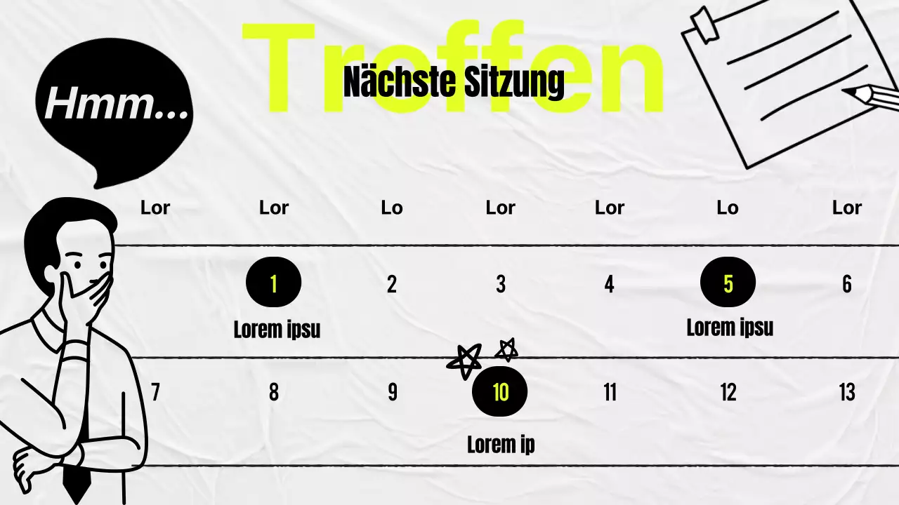 Einfaches Studienprotokoll in Gelb und Grau