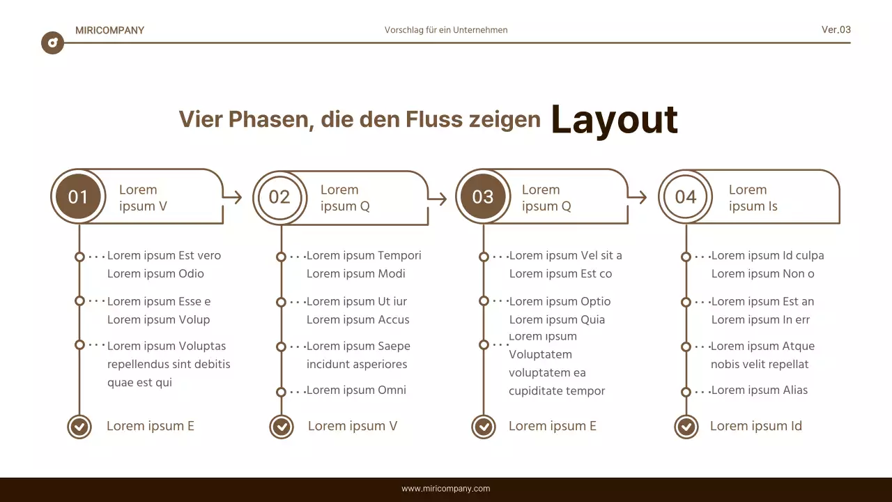 Einfacher Bericht mit brauner und weißer Textmarkierung