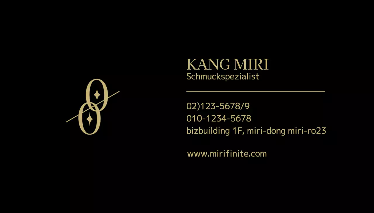 Hochwertiges Juweliergeschäft mit einem symbolischen Logo in Schwarz und Gold