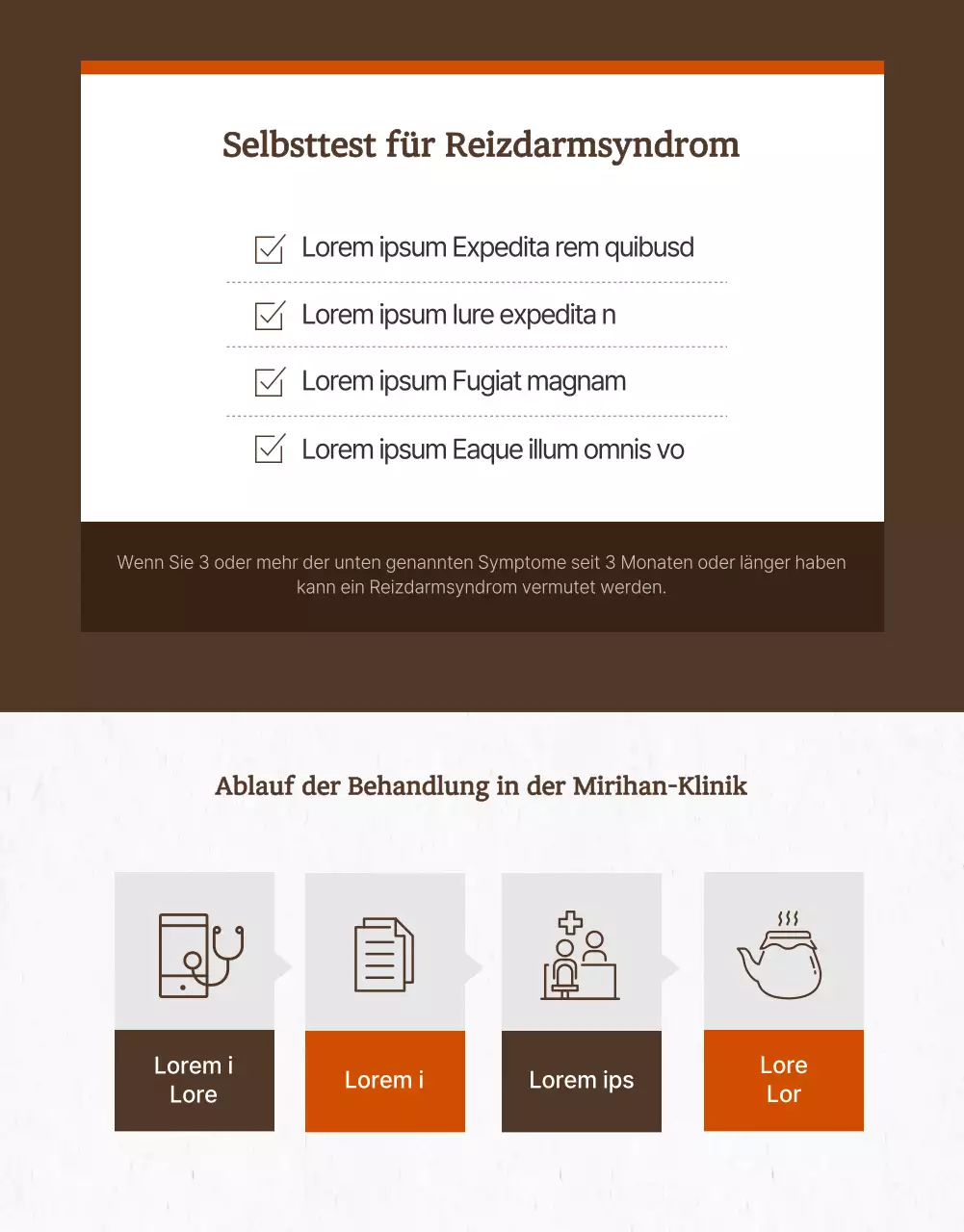 Braun gefärbte orientalische Klinik Behandlung für IBS im Detail