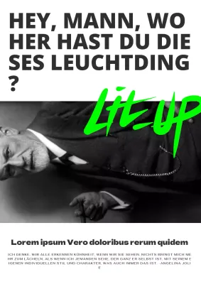 Vintage-Interieur-Poster in Schwarz-Weiß und Neon