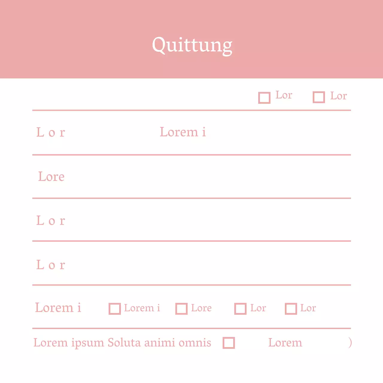 Pinke einfache Krankenhaus-Empfangskarte