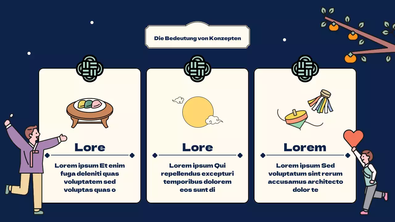 Einführung in das Konzept der farbenfrohen und niedlichen Obon-Illustration Stimmung