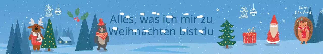 Blau Illustration Winter Niedlich Weihnachten