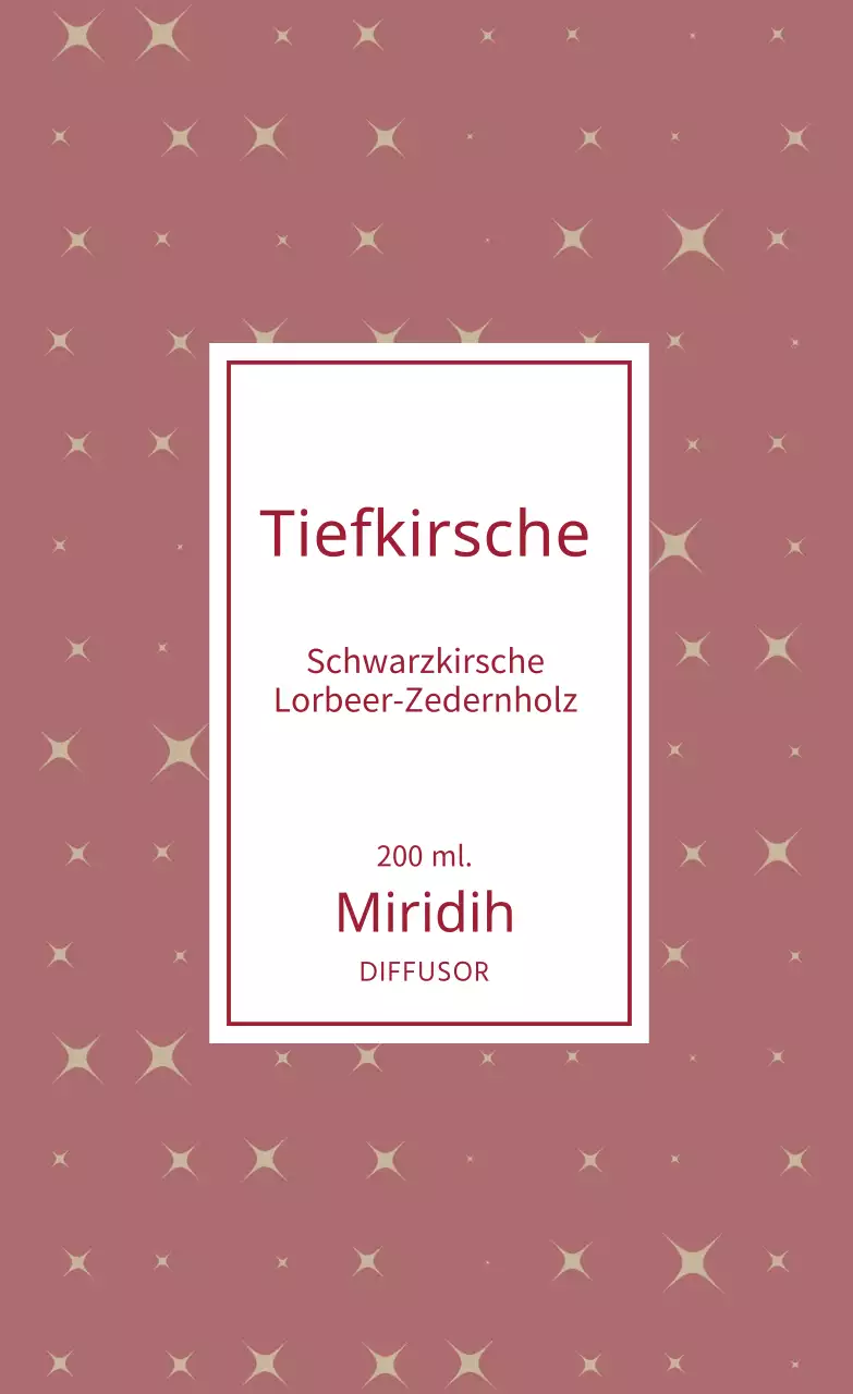 Rotes Glitzermuster Diffusor-Etikett