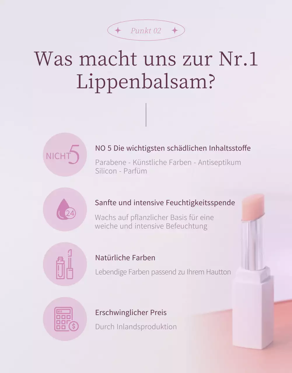 Emotionale getönte Kosmetika, um rosa und lila Fotos hervorzuheben