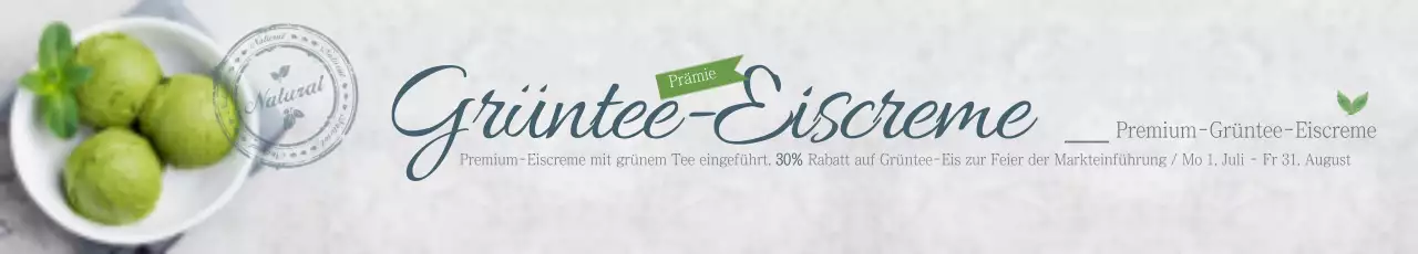 Grüner Tee Eiscreme