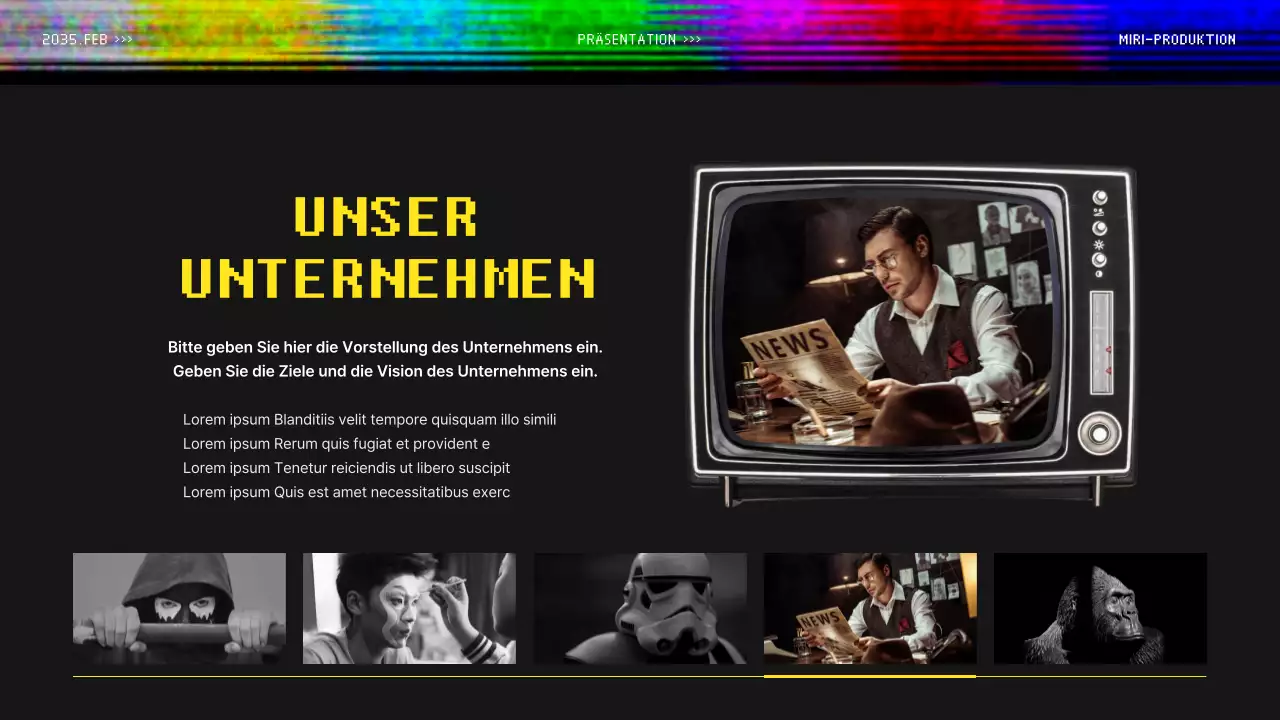 Videovorschlag für ein buntes Retro-Sendekonzept
