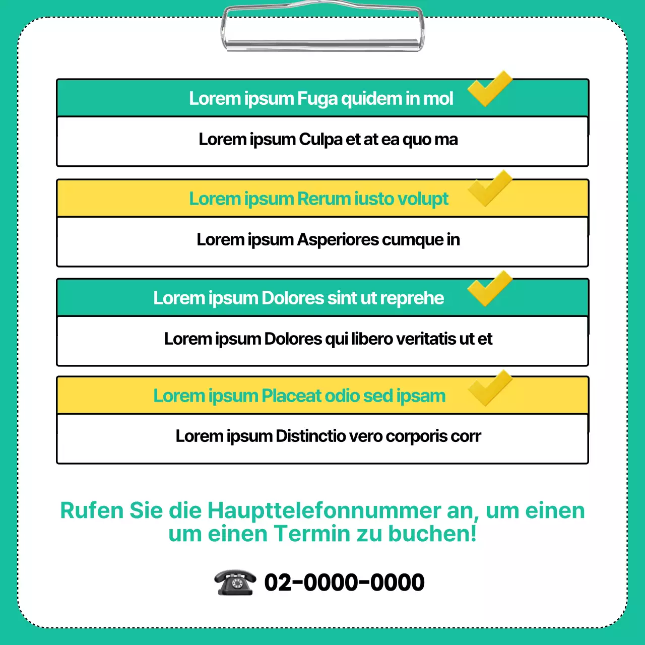 Minze und gelbe erweiterte GesundheitskarteNews