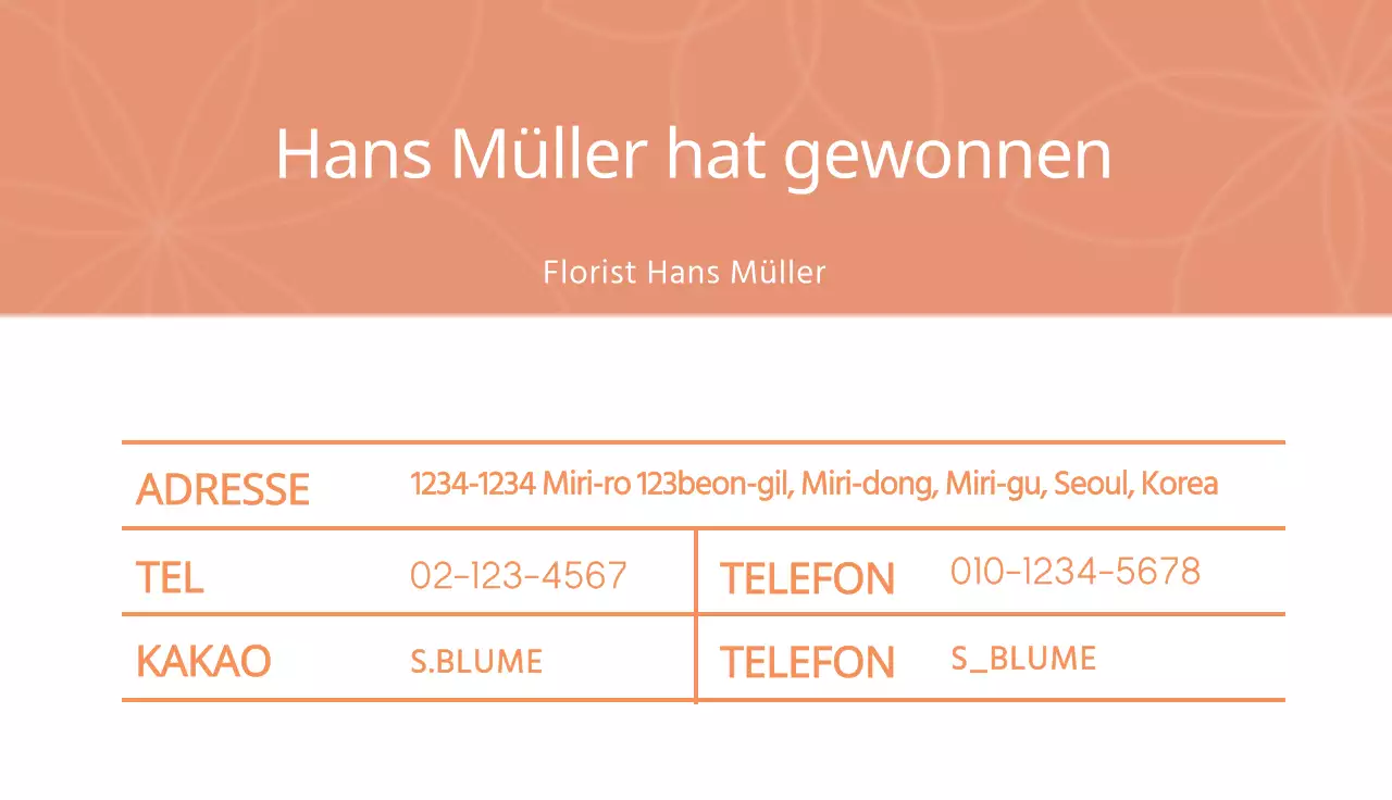 Visitenkarten für Floristen