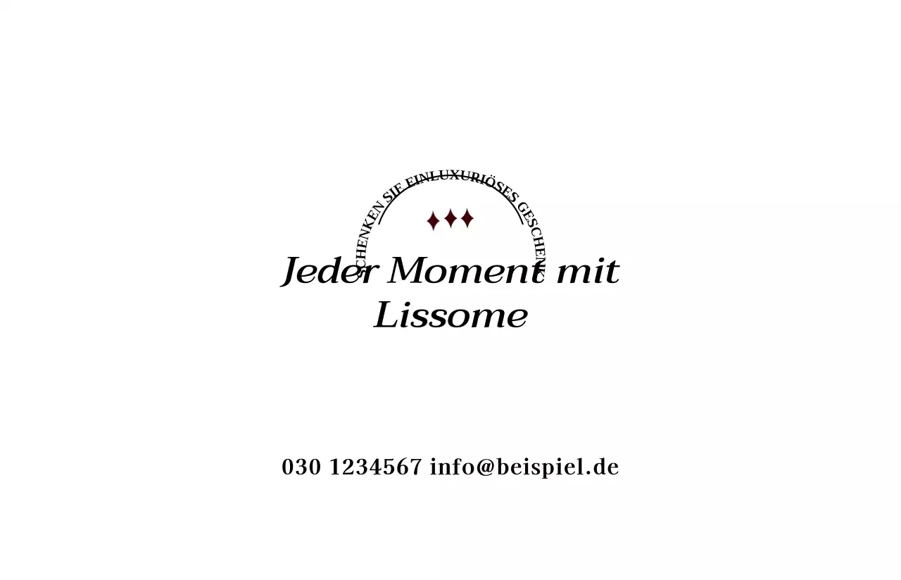 Eine schlichte, stilvolle Visitenkarte in Schwarz und Weiß