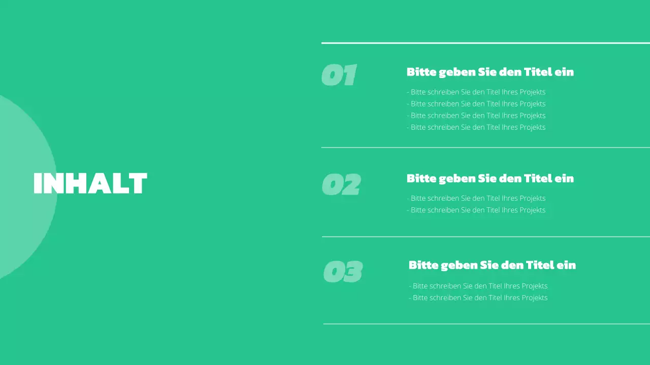 Eine einfache Designmappe in Grün