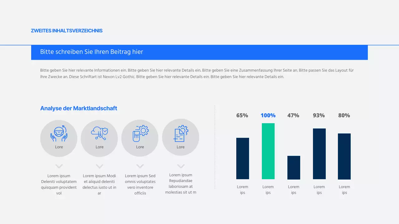 Einfache Geschäftsberichte in Blau