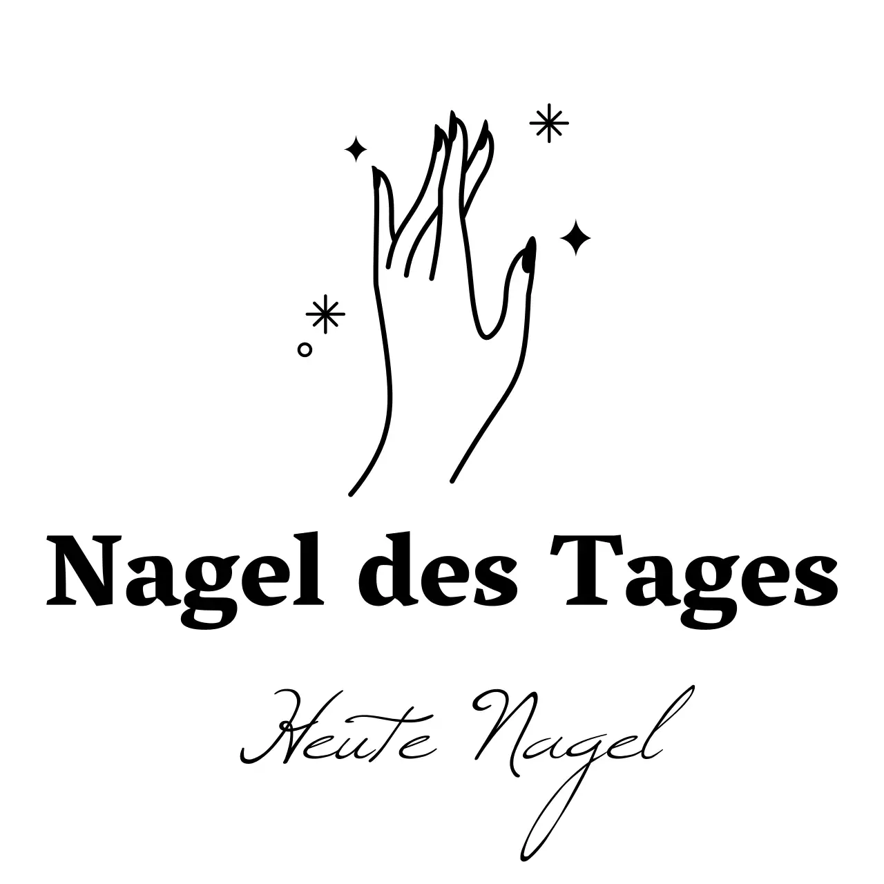 Beauty-Shop mit einfachen Nagel-Illustration Logo-Stil