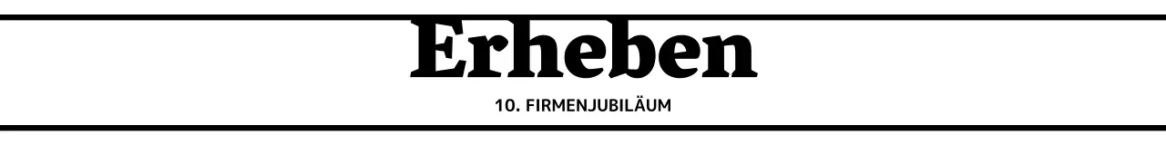 Ein Geschenk zum Firmenjubiläum mit schlichtem schwarzen Design und hervorgehobenem Text