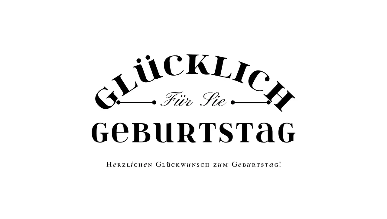 Geburtstag Postkarte Umschlag mit schwarzem Text und Linie Illustration