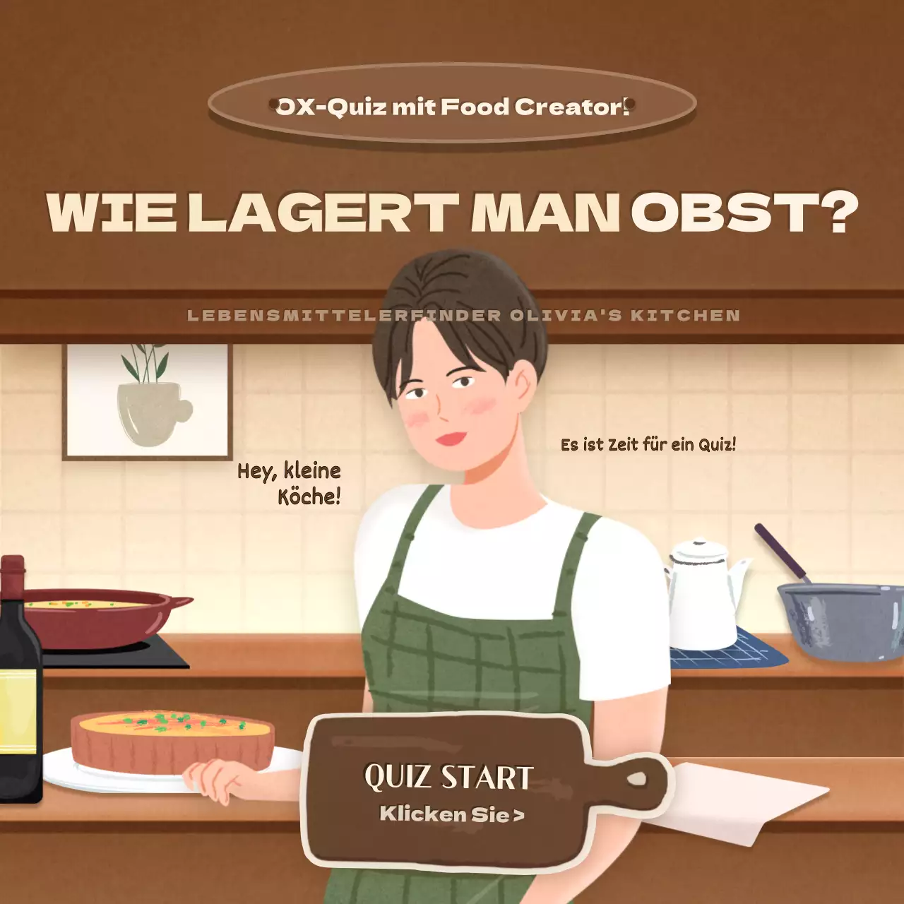 Quiz über das braune, emotionale Illustrationskonzept des Overkills