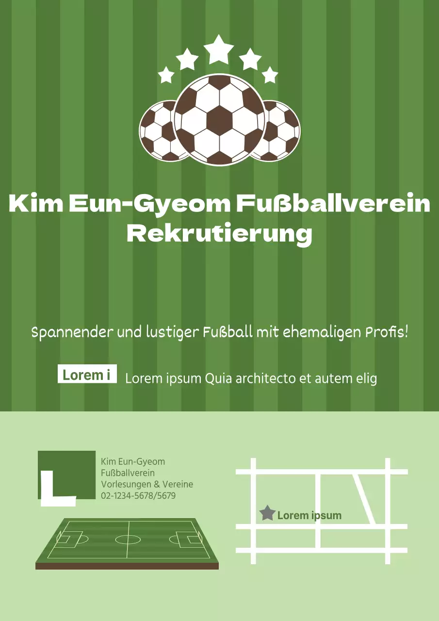Anwerbung von Mitgliedern für einen Fußballverein