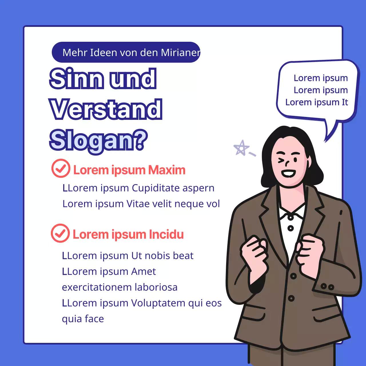 Ankündigung des Slogan-Wettbewerbs zum Thema Blue and White Box