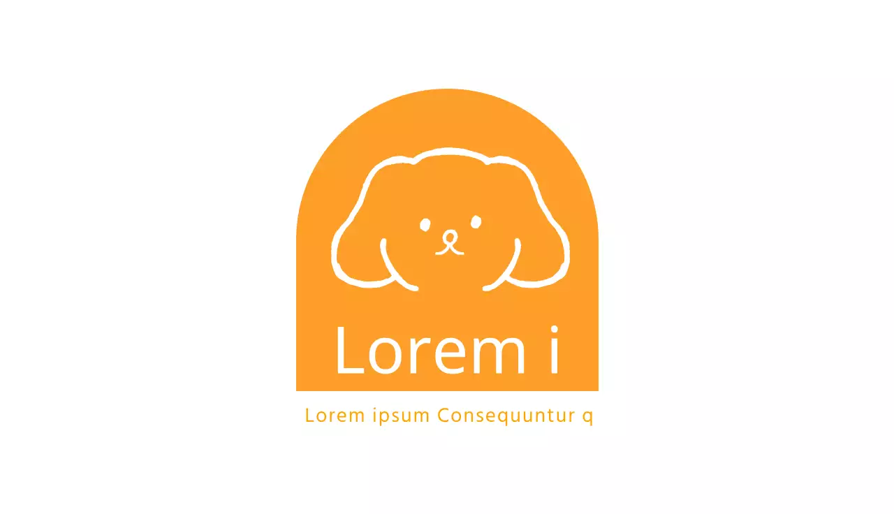 Nette Haustier-Café-Visitenkarte mit gelben Hund Illustration