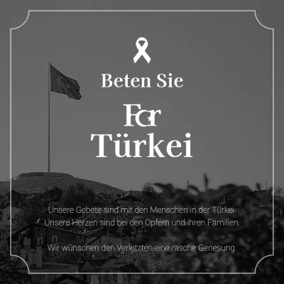 Erdbeben-Tribute in Schwarz und düsteren Farben