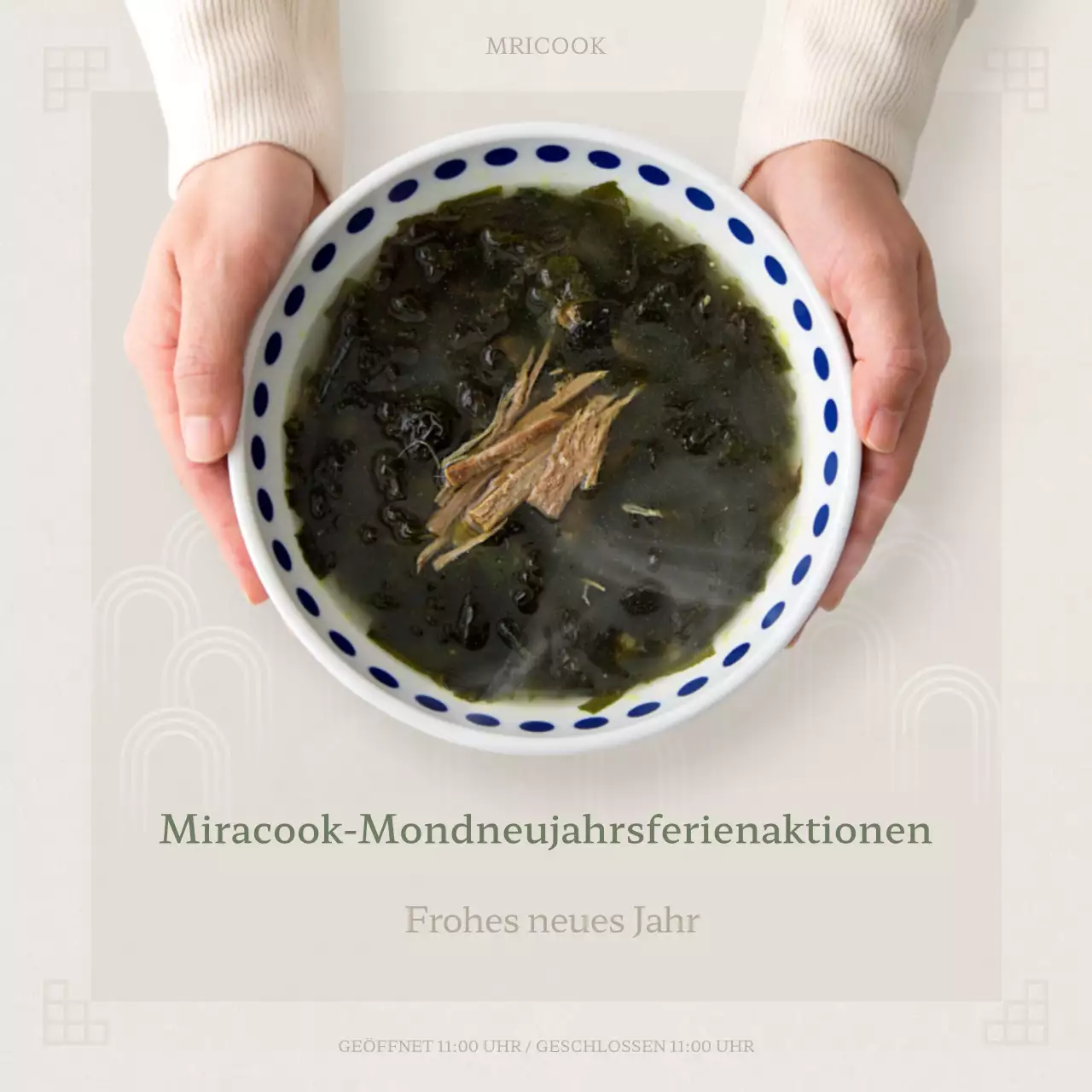 Beige Restaurants zum Neujahrsfest geöffnet