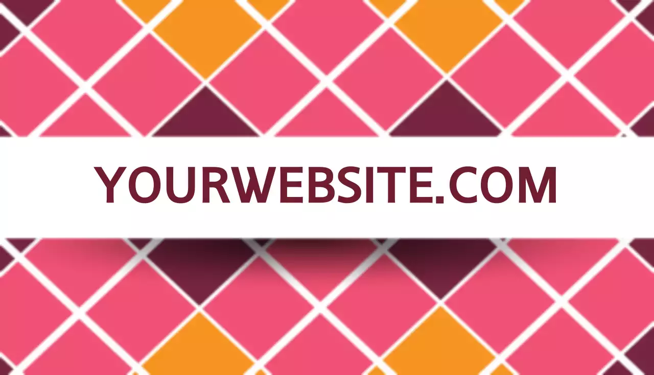 ピンク モダン ビジネス 名刺