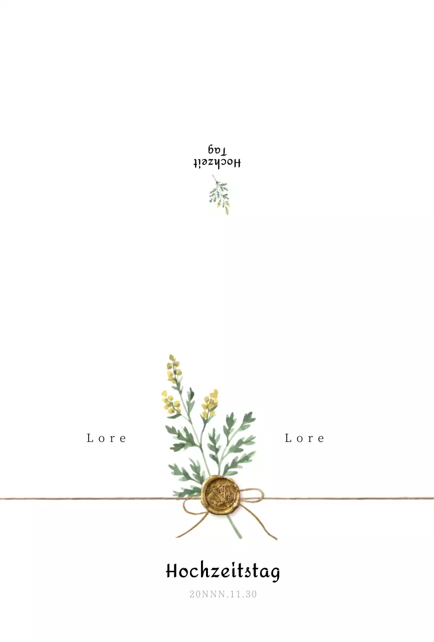 Hochzeitseinladungen mit einem emotionalen Trockenblumenkonzept