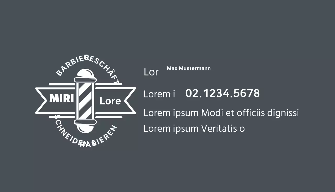 Graue Retro Logo Schönheitssalon Visitenkarte