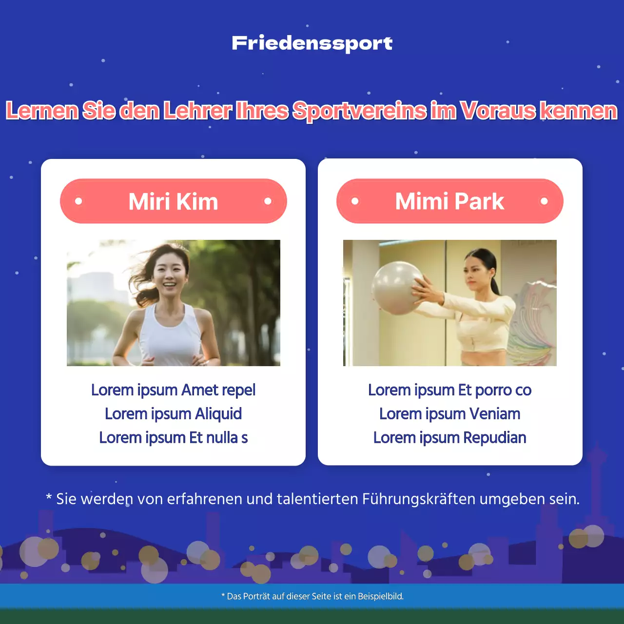 Förderung von Basissportvereinen in Blau und Rosa