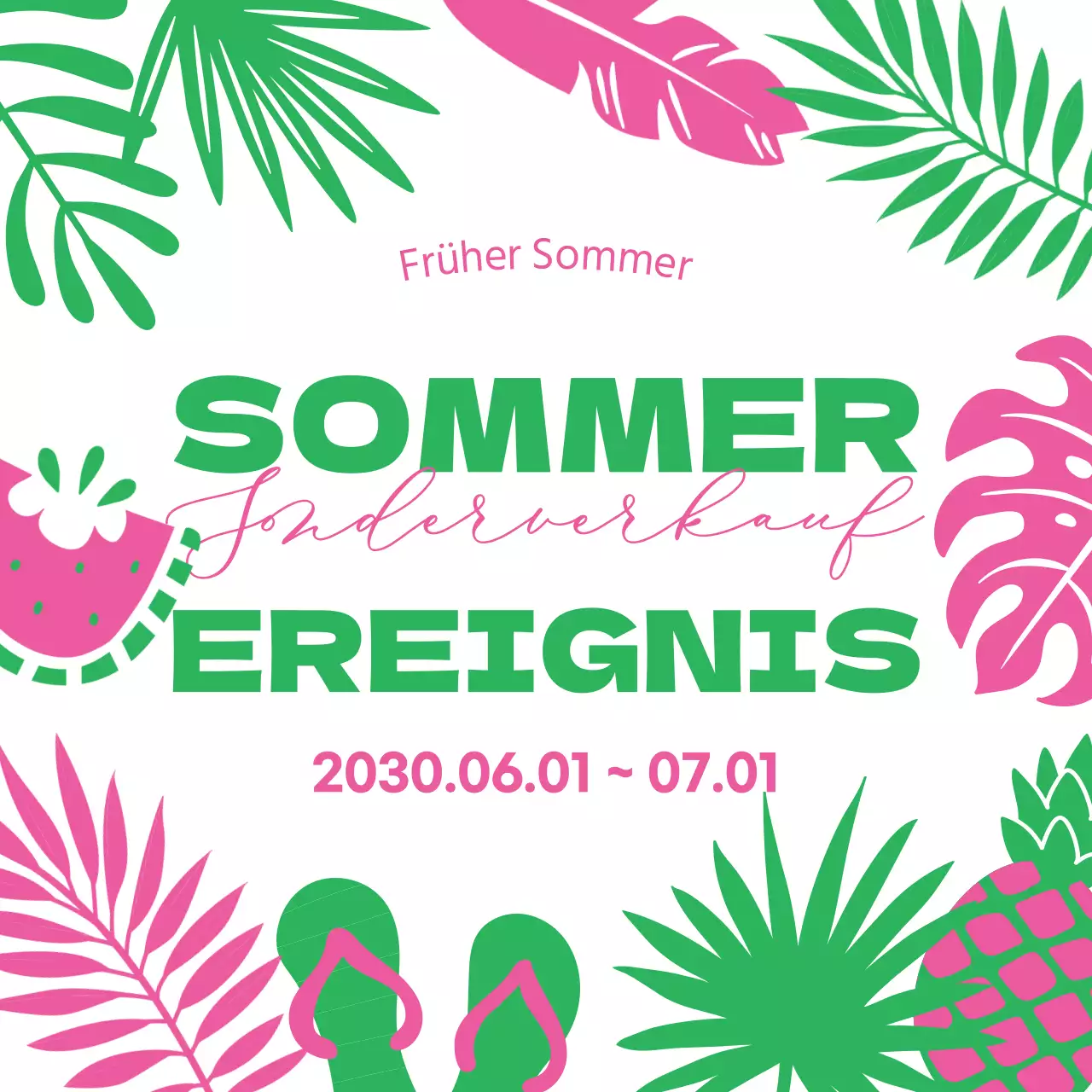 Rosa und Grün für einen hübschen Sommerschlussverkauf