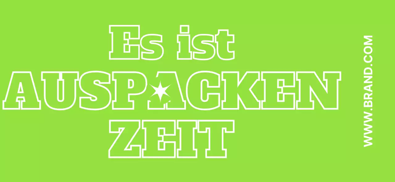 Schlichtes Design mit Text in Chartreuse und Weiß, der kurierbezogene Phrasen hervorhebt