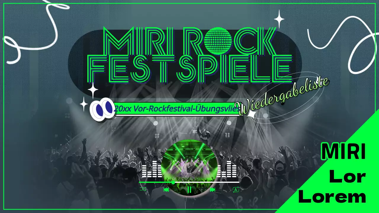 Eine Festival-Playlist in Grün