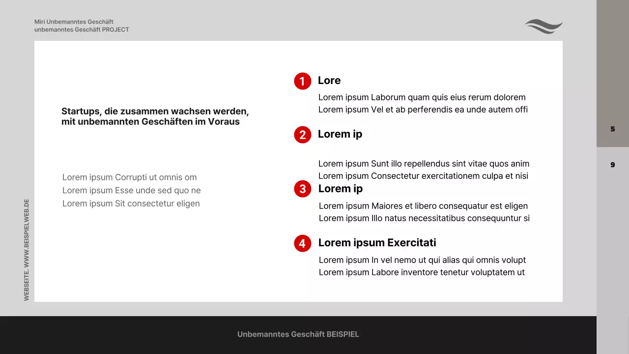 Ein Geschäftsvorschlag mit Fotos auf grauem Hintergrund