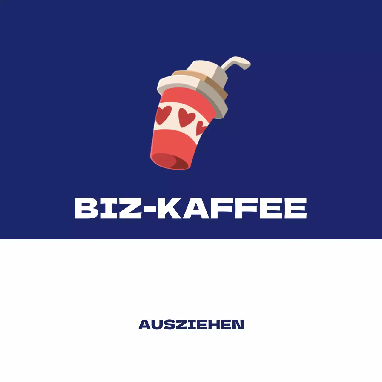 Marineblau einfache Illustration Cafe